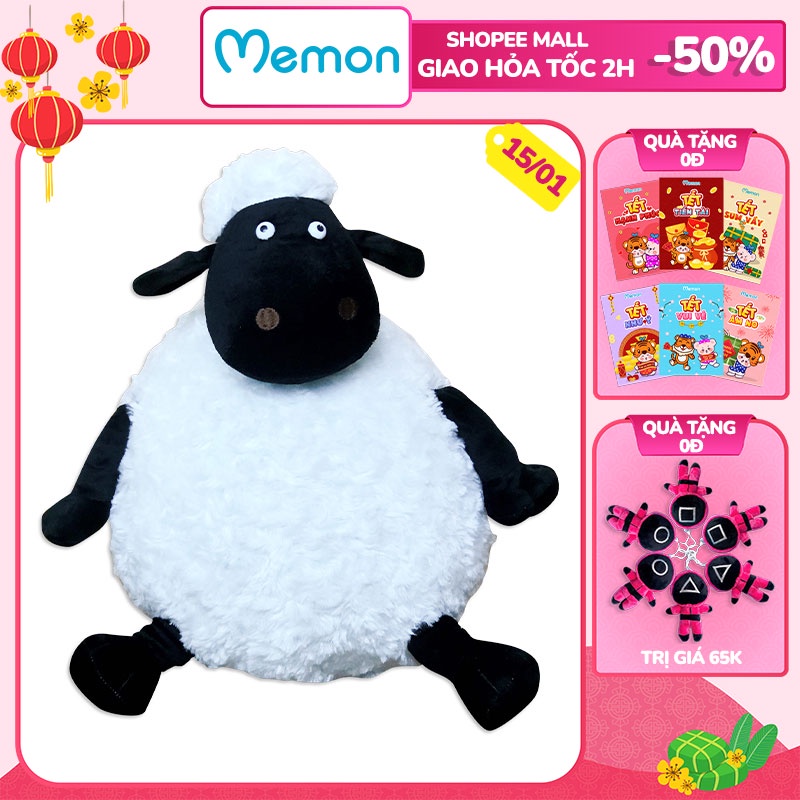 Gấu Bông Cừu Shaun The Sheep Béo Cao Cấp Memon