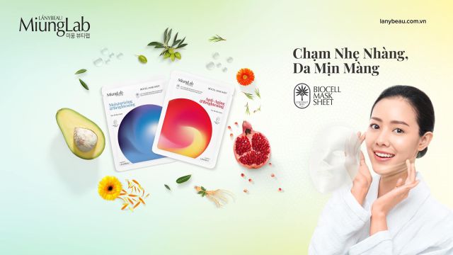 [1 miếng Xanh]-Mặt Nạ Dưỡng Da Cao Cấp Miung Lab II Phục Hồi Làn Da Thiếu Ẩm Chỉ Sau Một Đêm.