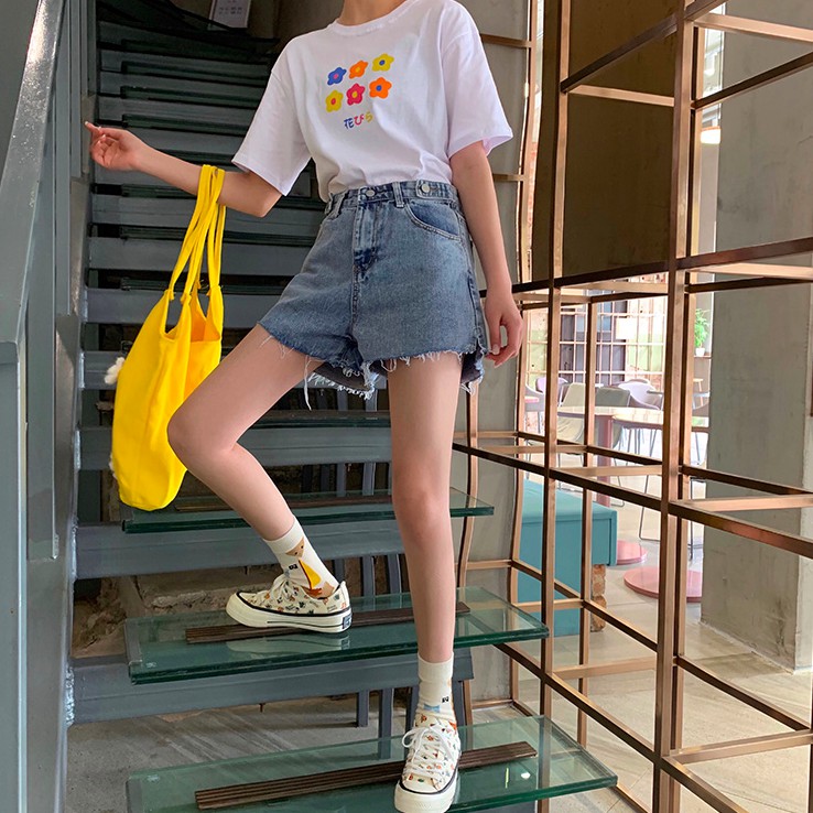 [Mã WASTMAY giảm 15% tối đa 30K đơn 150K] | QUẦN SHORT JEANS NGẮN XANH NHẠT ĐƠN GIẢN HÀN QUỐC | BigBuy360 - bigbuy360.vn