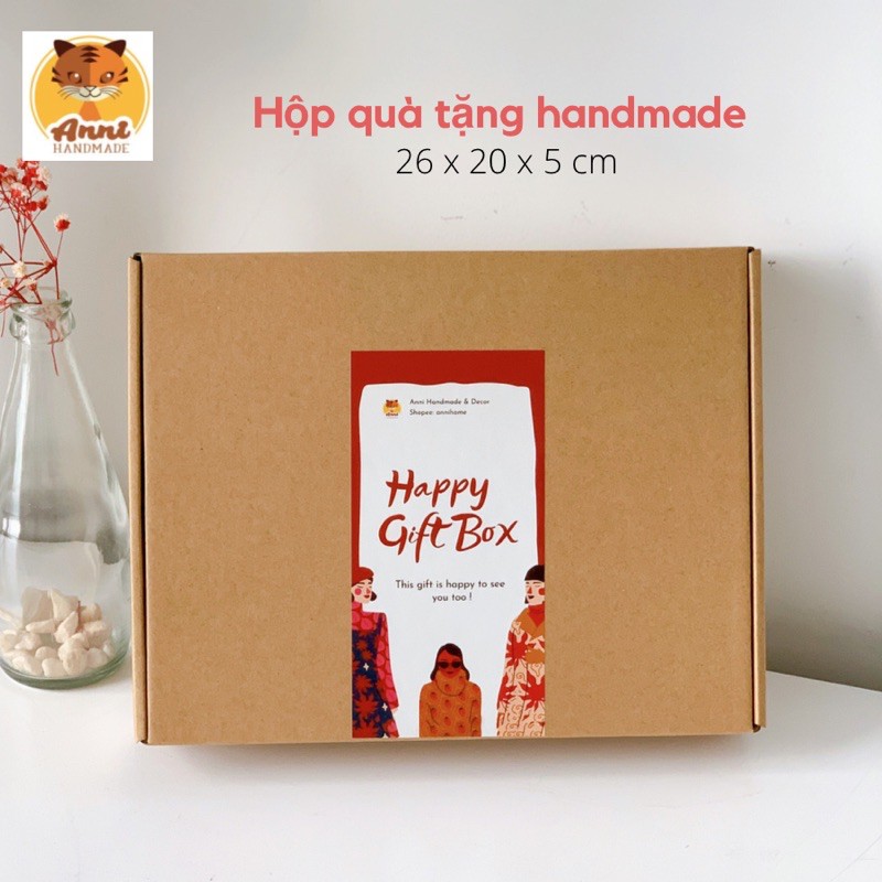 Hộp Kraft đựng quà handmade (25 x 17 x 7 cm) độc đáo và tinh tế