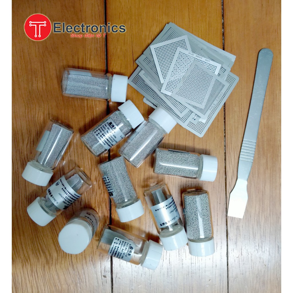 Chì Bi Làm Chân Chípset 0.20 mm - 0.76 mm-Lọ 25.000 Viên