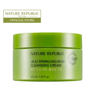 Kem tẩy trang NATURE REPUBLIC Jeju Sparkling Mud Cleansing Cream 215ml