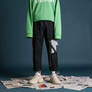 (CÓ SẴN + KÈM ẢNH THẬT) Quần kaki box pant túi hộp unisex nam oversize Hàn street style Quảng Châu đen xám