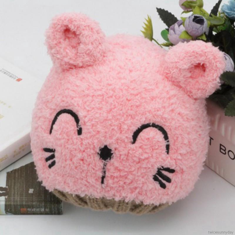 Mũ len đan hình hoạt hình xinh xắn cho bé