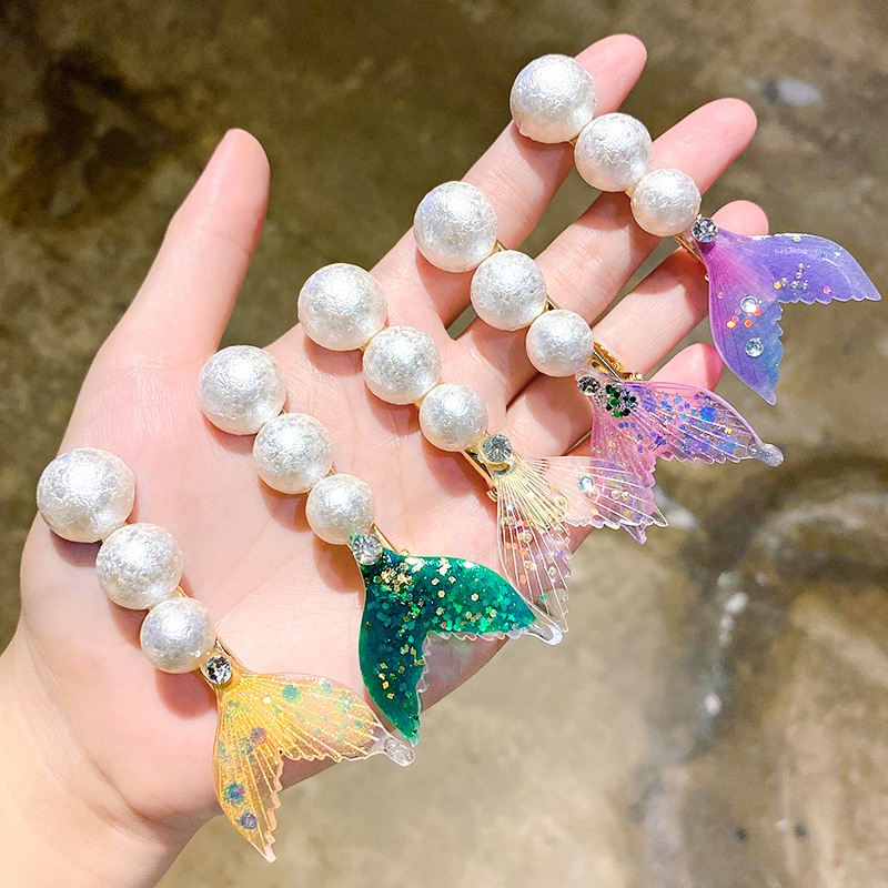 Kẹp Tóc Đuôi Cá Đính Ngọc Trai Dễ Thương Thời Trang Năm 2022