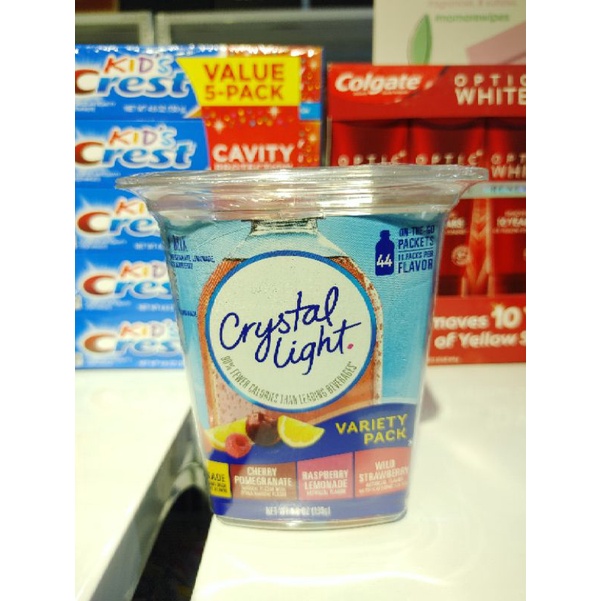 Bột trái cây Crystal light 44 gói date 2023