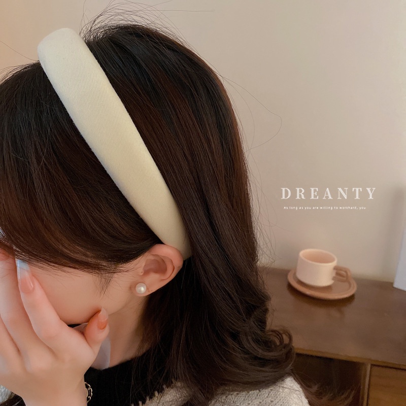 Băng Đô Cài Tóc Bằng Vải Xốp Họa Tiết Hoạt Hình Đơn Giản Thời Trang Hàn Quốc