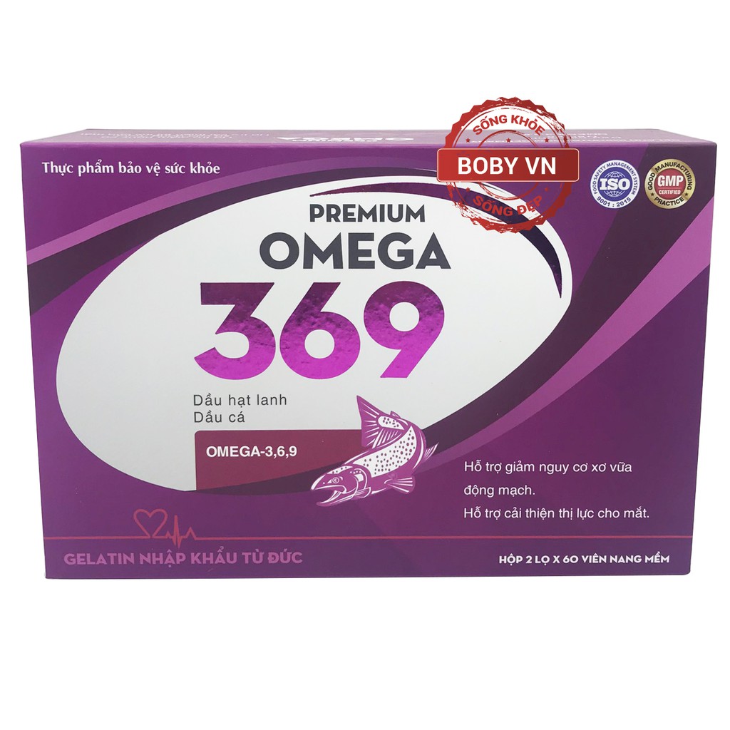 Premium Omega 369 tăng cường thị lực chống oxy hóa.