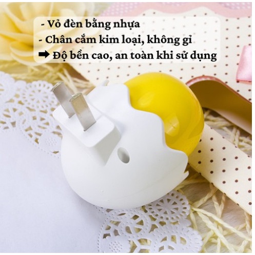 Đèn ngủ cảm ứng ánh sáng thông minh tự động sáng hình quả trứng gà con dễ thương giá rẻ | BigBuy360 - bigbuy360.vn