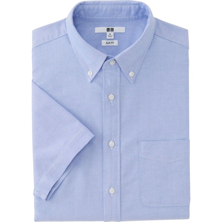 Áo sơ mi nam ngắn tay cotton oxford xuất xịn