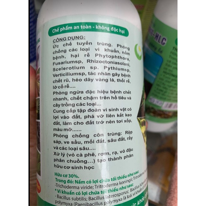 Chế phẩm sinh học TRICHODERMA BACILLUS tiêu diệt các loại nấm hại 500ml-76112
