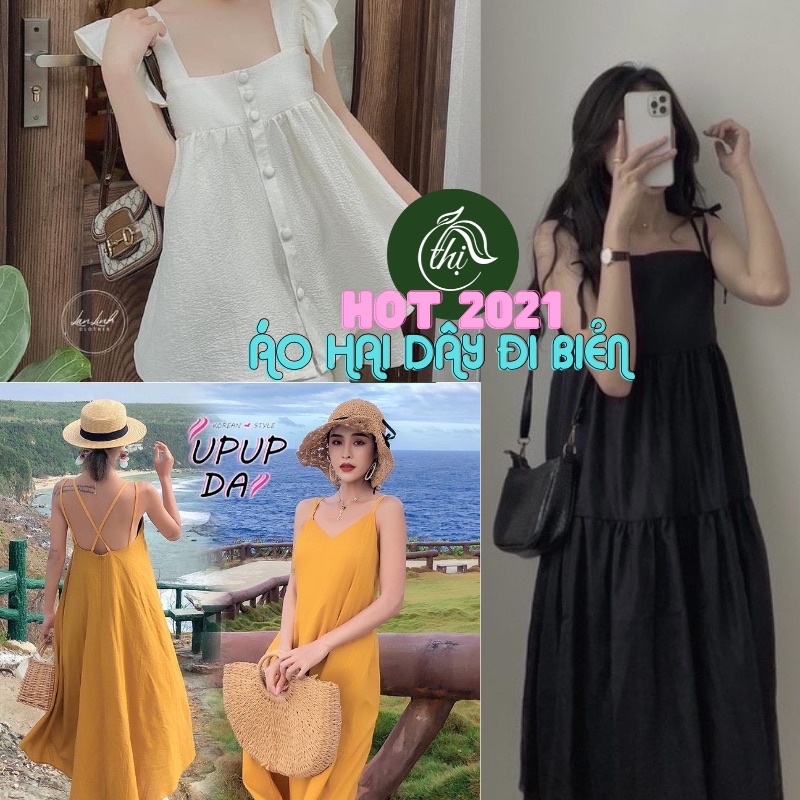 Váy hai dây đi biển, chất vải siêu mát, giá siêu hời, mẫu mã đa dạng, màu sắc hot trend | BigBuy360 - bigbuy360.vn