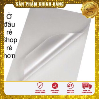 1 Tập giấy ép plastic A4 125mic,ép ảnh plastic dầy