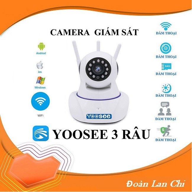 [ GIÁ HUỶ DIỆT] Camera IP Yoosee 3 Râu || Camera Wifi YooSee HD720P - 3 Anten