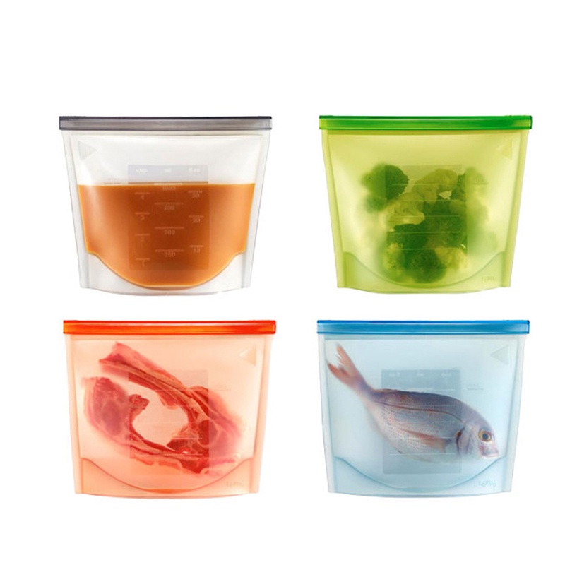 Aoto Túi Silicone Hút Chân Không Đựng Thực Phẩm Tái Sử Dụng Được