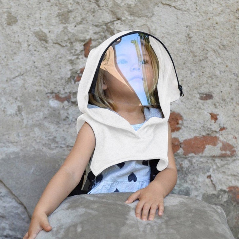 Mũ Trùm Đầu Che Cổ Giữ Ấm Chống Bụi Có Thể Tháo Rời Cho Trẻ Sơ Sinh