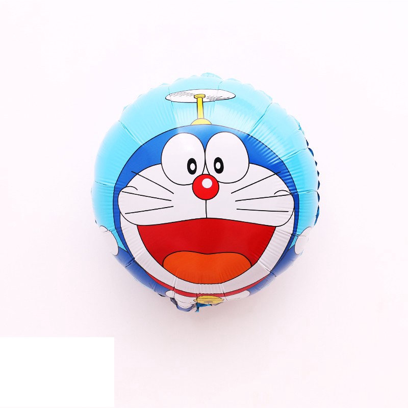 Set bong bóng giấy hình mèo Doraemon và chữ Happy Birthday trang trí tiệc sinh nhật cho bé trai và bé gái