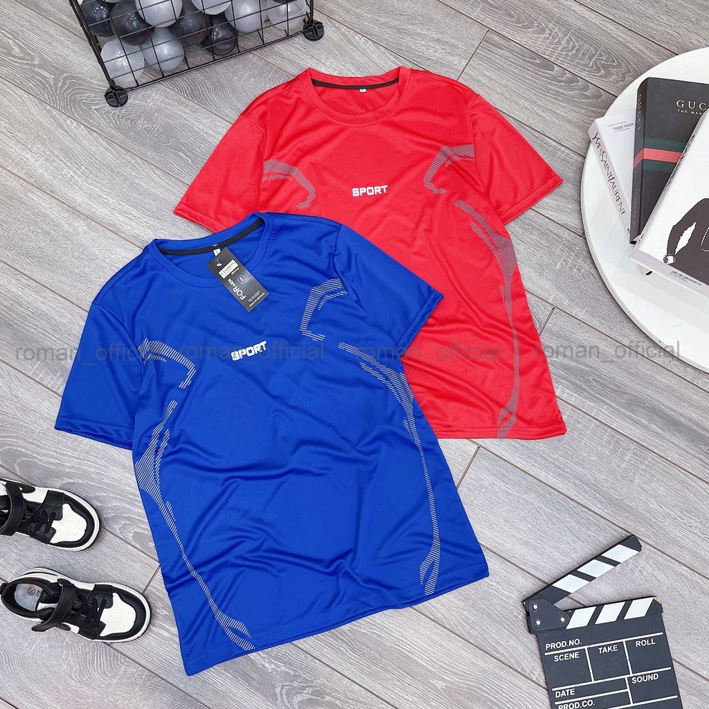 Áo Thể Thao Nam thun lạnh tập gym cổ tròn ngắn tay co giãn chuẩn form ATT02