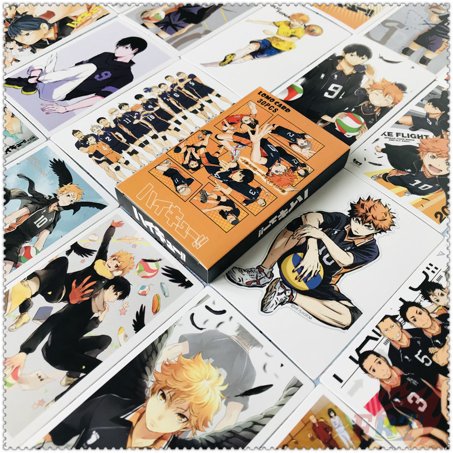 Hộp 30 Cái/ Hộp ✪ Haikyuu!! - Thẻ Hình Anime ✪ Bưu Thiếp Mini Kích Thước 5.5cm*8.8cm Dùng Làm Quà Tặng