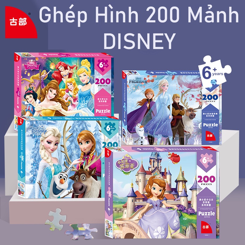 Tranh ghép hình 200 mảnh Disney, Người nhện, Micky, Công Chúa Elsa Dành Cho Bé 5 6+