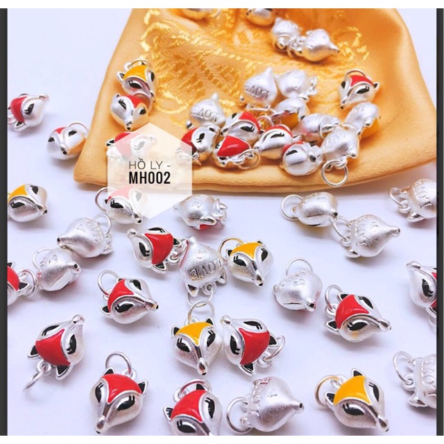 SỈ SIÊU RẺ  Charm Hồ ly bạc khắc chữ LOVE hàng đẹp - Bạc chuẩn loại 1, PH761