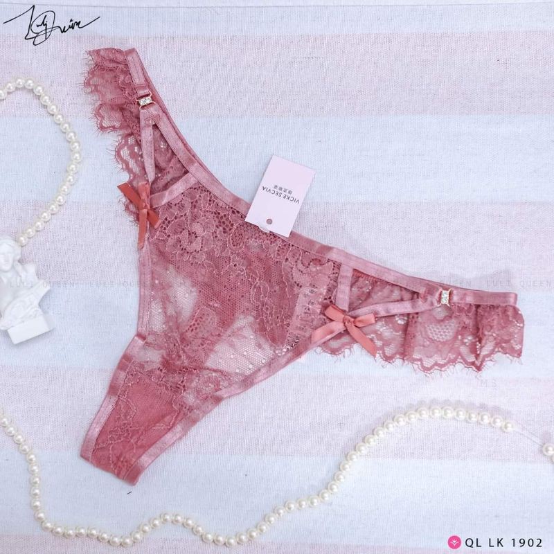 Quần lót lọt khe đan dây nơ CỰC SEXY, ren mềm mịn, quyến rũ khó cưỡng