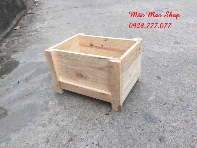 Chậu gỗ trồng cây D40*R25*C24