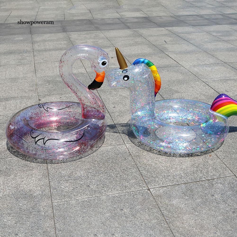 Phao bơi PVC trang trí hình kỳ lân/hồng hạc xinh xắn cho bé