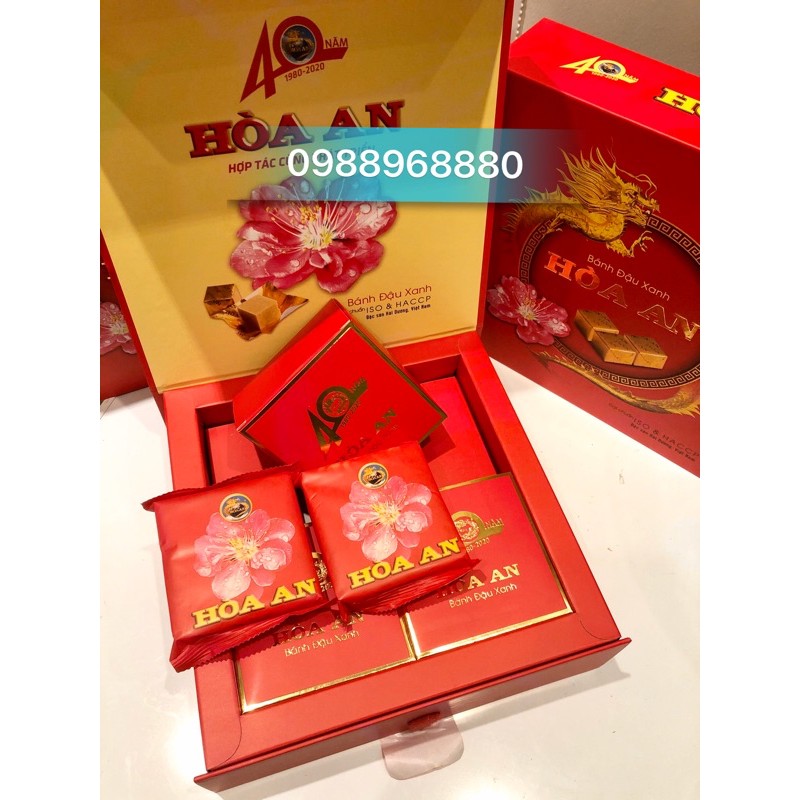 Bánh đậu xanh Hoà An - Hộp Như Ý 600g