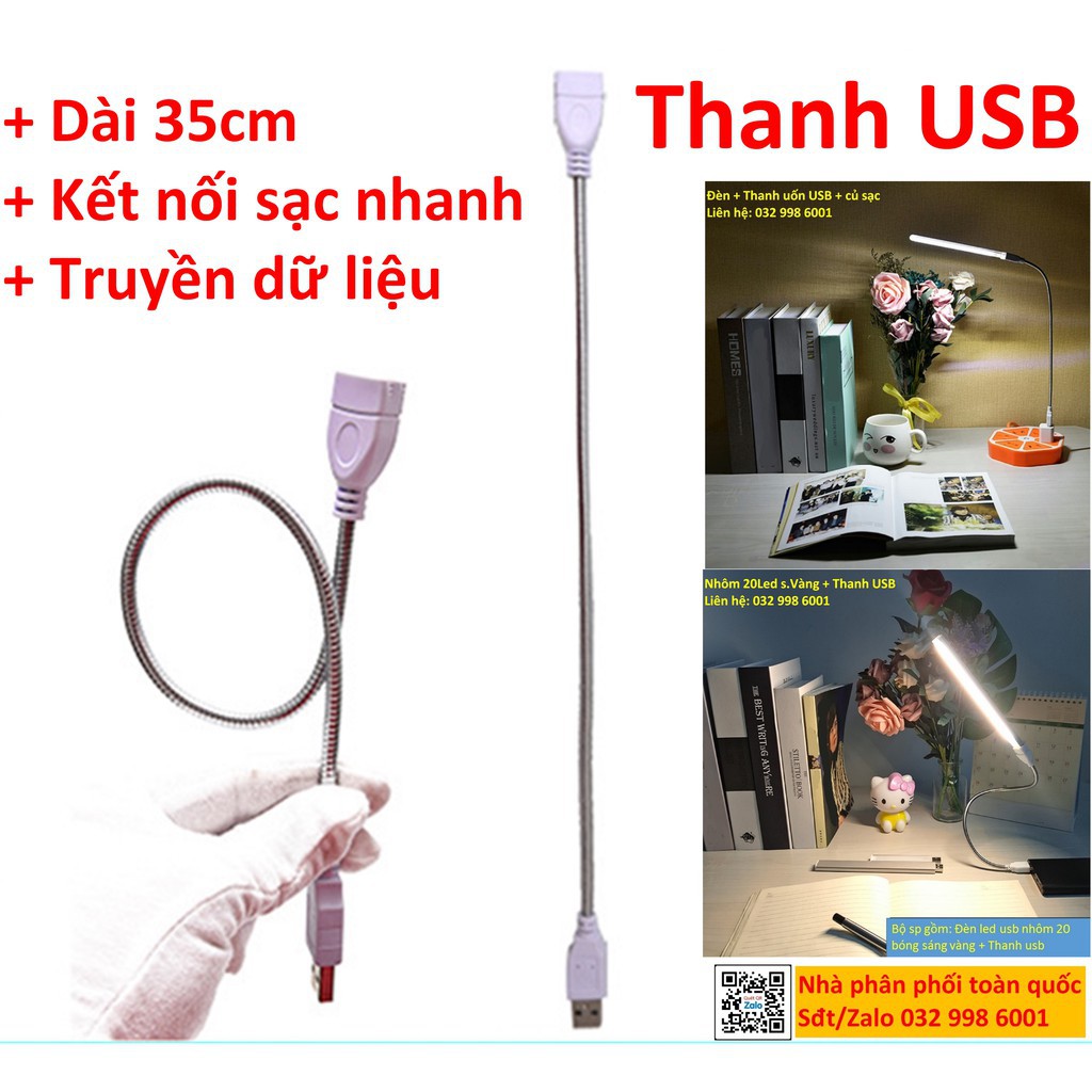 Dây USB uốn dẻo cắm đèn led bàn học tdhn1