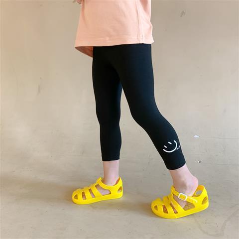 Quần legging lửng mỏng co giãn phong cách phương Tây thời trang mùa hè dành cho bé gái