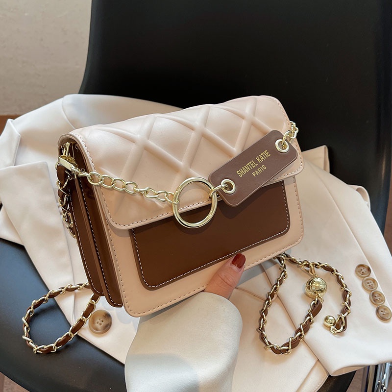 Túi đeo chéo nữ đẹp túi đeo vai nữ đi chơi họa tiết kim cương dây xích sang trọng QH0013