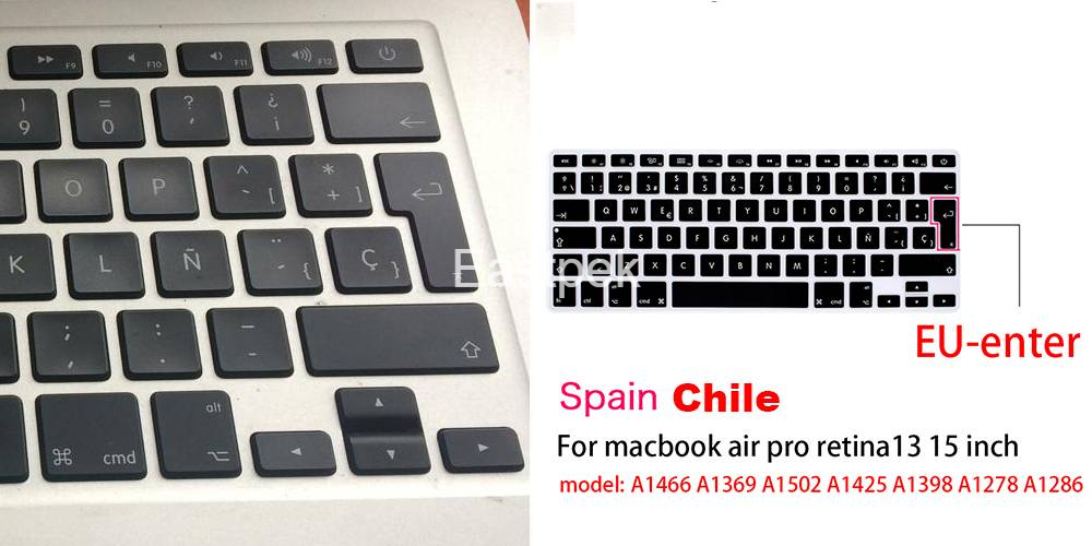 Miếng Dán Bàn Phím Laptop Macbook Air 13 Pro 15 Inch A1466 A1502 A1278 A1398