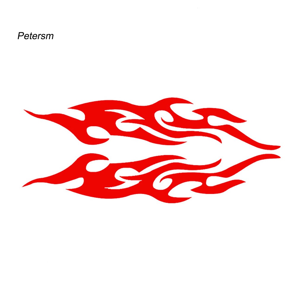 1 Cặp Miếng Dán Trang Trí Xe Hơi / Xe Máy / Laptop Hình Ngọn Lửa Bằng