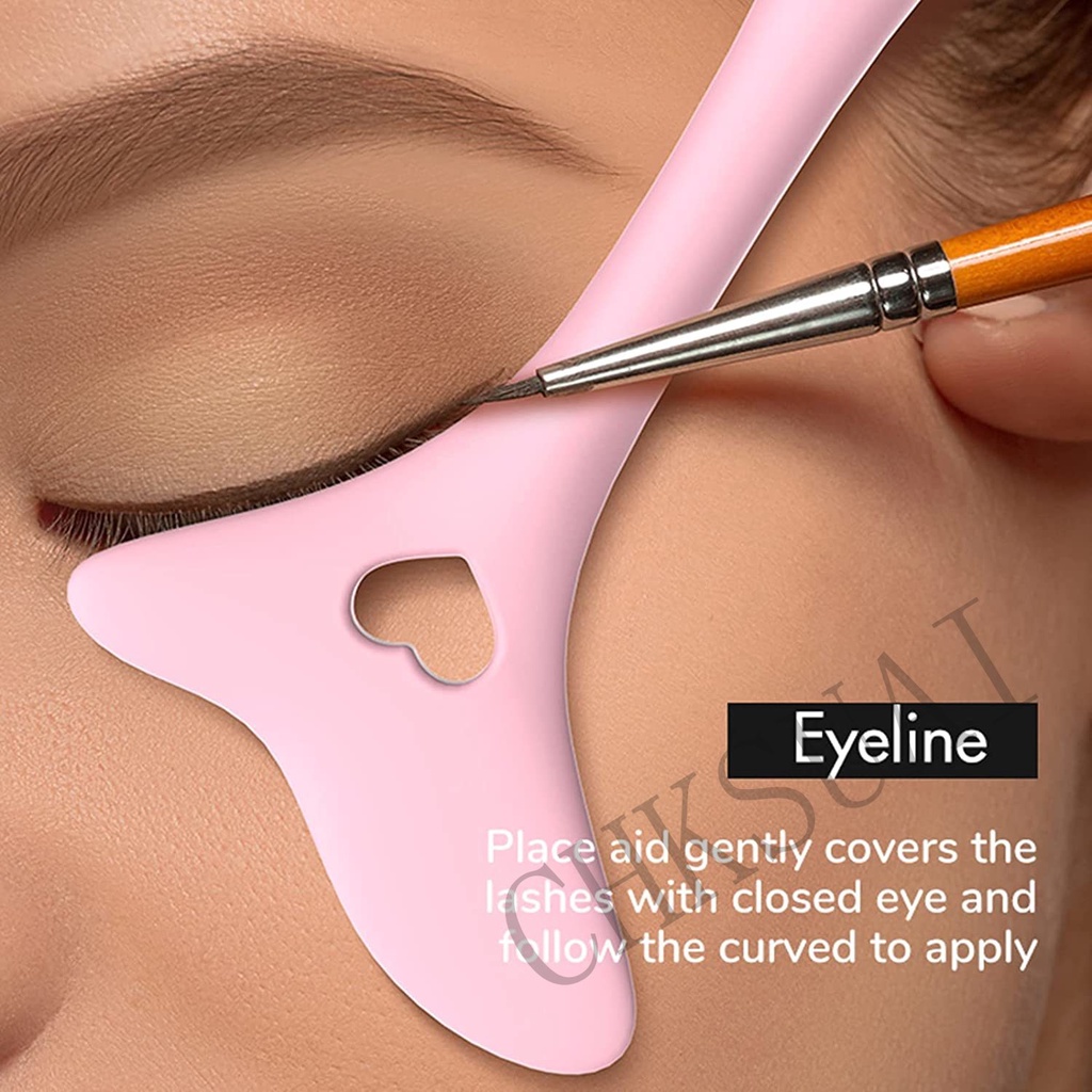 Khuôn Kẻ Mắt Và Mascara Bằng Silicone Tái Sử Dụng Tiện Lợi