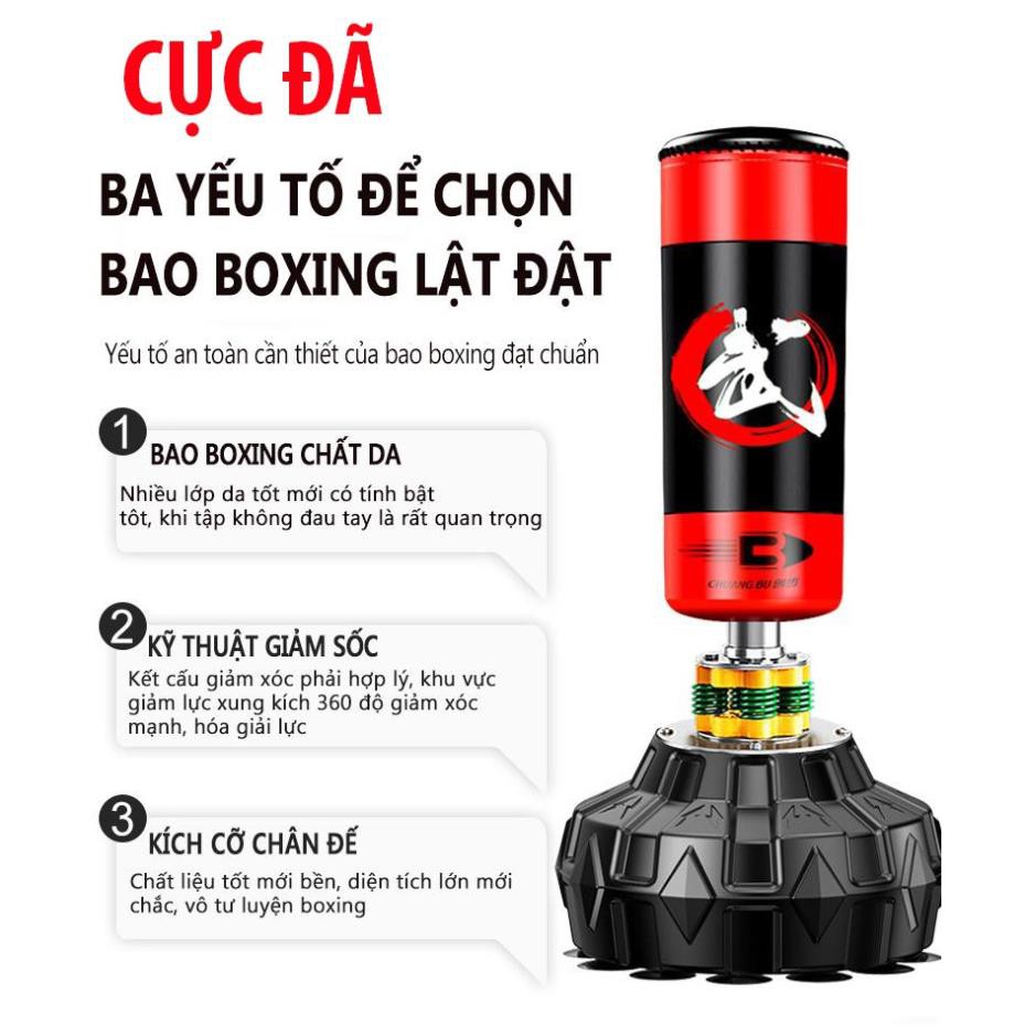 Bao cát boxing lật đật, Bao cát đấm bốc tự đứng dùng tại nhà, dụng cụ tập gym - Kèm video, hình ảnh thực tế