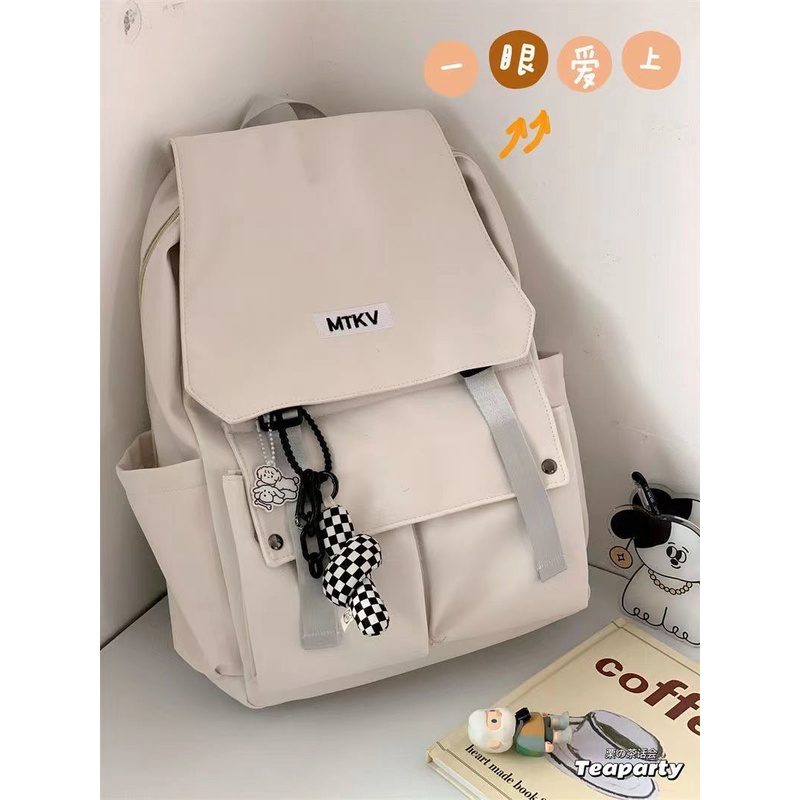 Balo nữ đi học đẹp giá rẻ ulzzang hàn quốc, cặp sách nữ học sinh cấp, cấp 3 B386 2 nịt vktm, mtkv