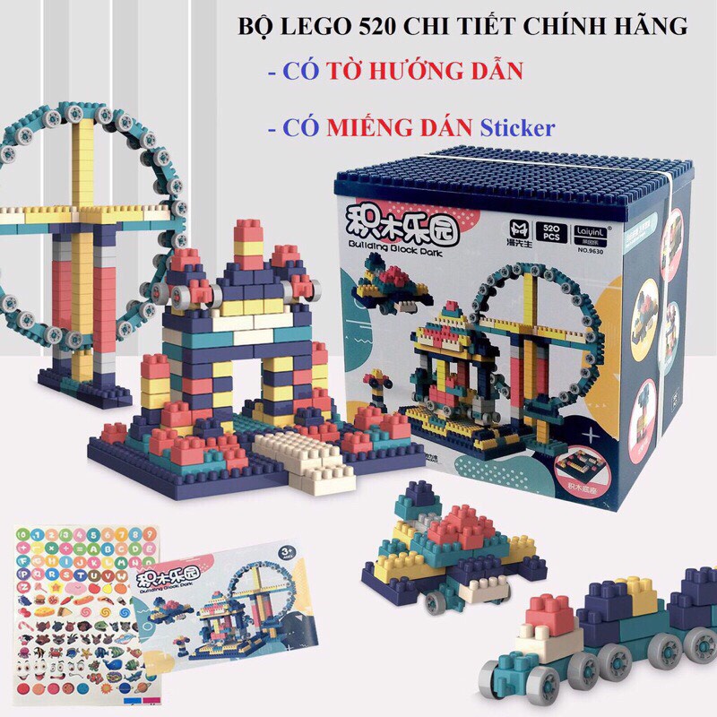 Bộ lego ghép hình 520 chi tiết cho bé