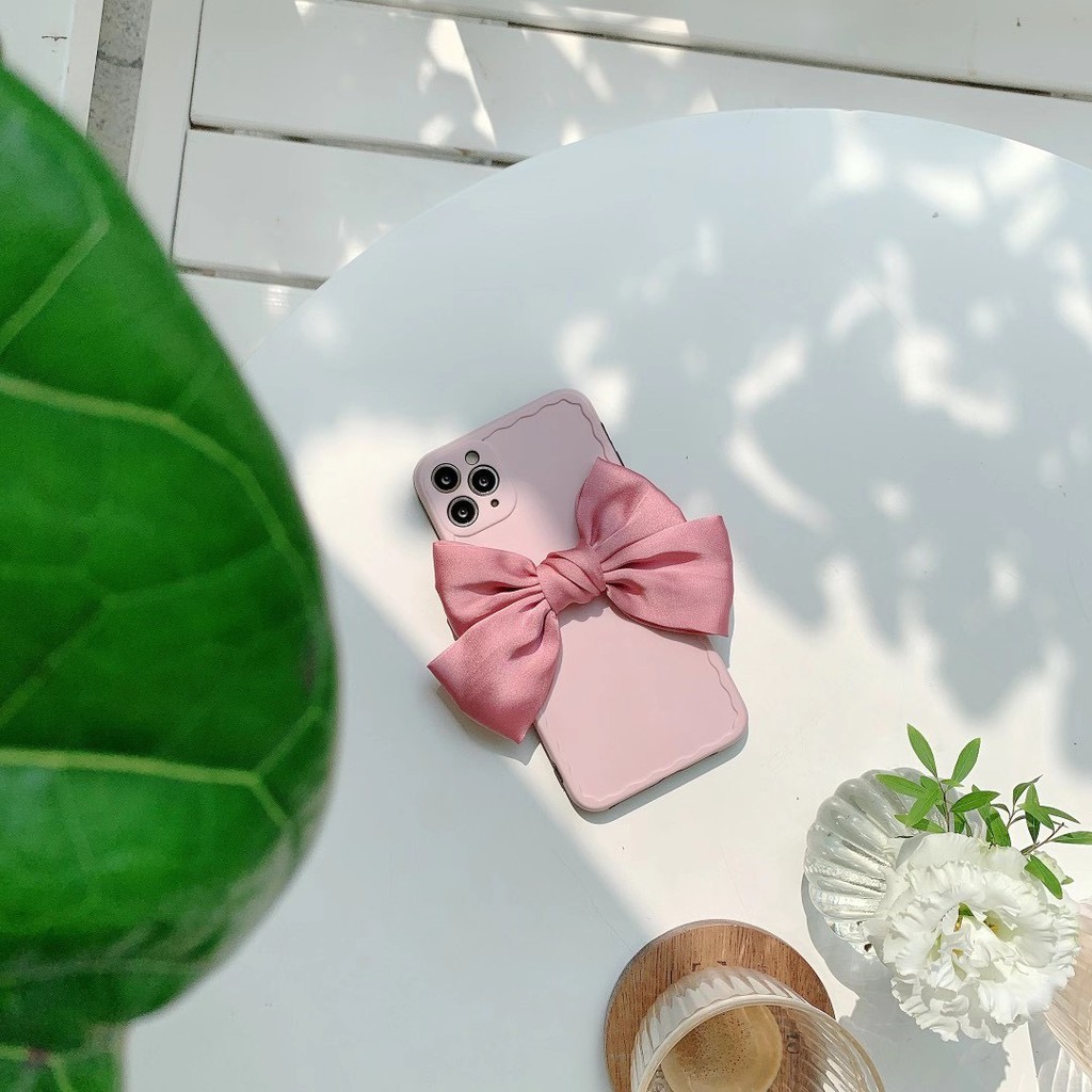 Ốp điện thoại tpu hình nơ cho Iphone 6 7 8 Plus 11 11 Pro 11 Promax 12 12 Pro 12 Promax 13 promax