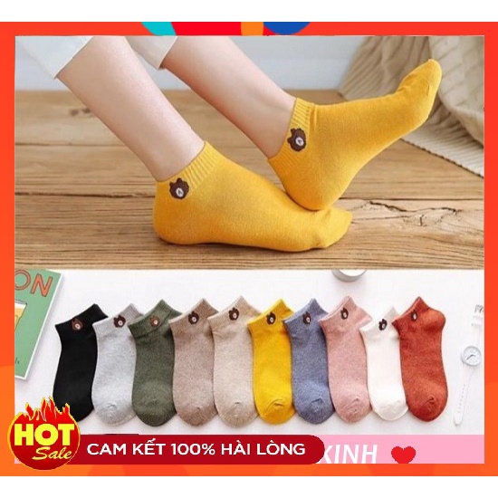 Tất gấu cổ ngắn nữ siêu cute AN108 (1 Đôi)