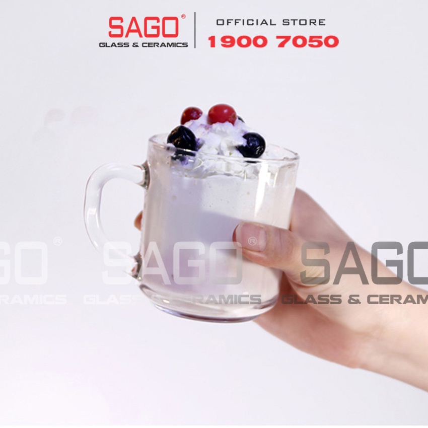 Tách Trà Sọc Có Quai Union Stack Tea Cup 295ml | Thủy Tinh Cao Cấp , Nhập Khẩu Thái Lan
