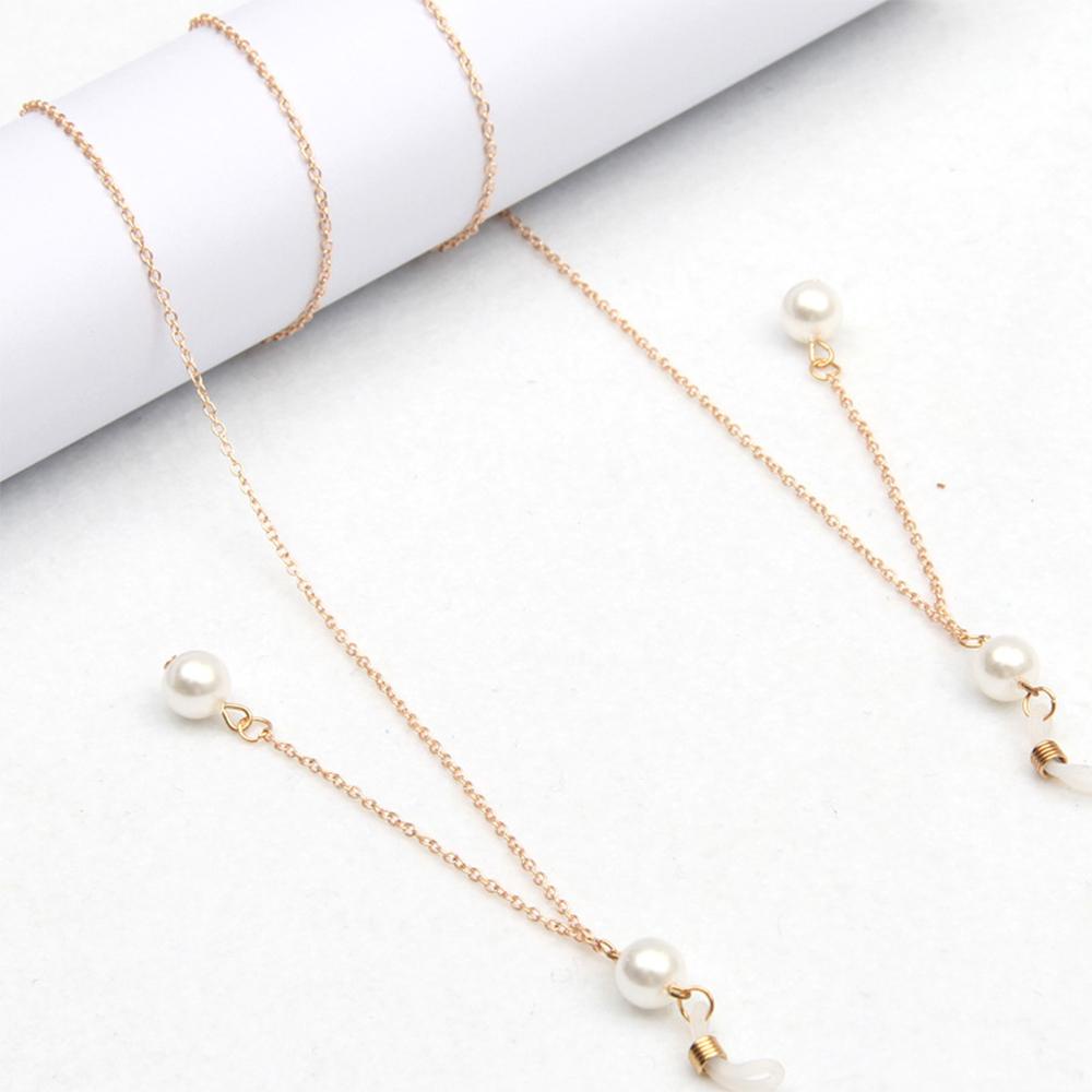 DARON Dây Đeo Kính Mát Đính Ngọc Trai Giả Bằng Kim Loại Thời Trang Cho Nam Nữ