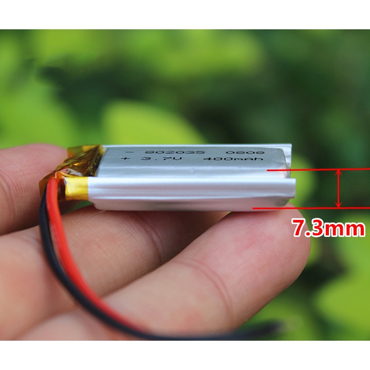 Pin Lithium Polymer 3.7V 400mA có mạch bảo vệ pin