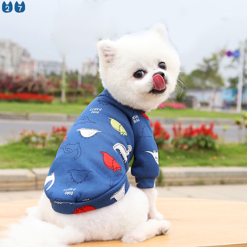 Áo Khoác Hoodie Chui Đầu In Họa Tiết Dễ Thương Cho Cún Cưng Cỡ Nhỏ XS-XXL