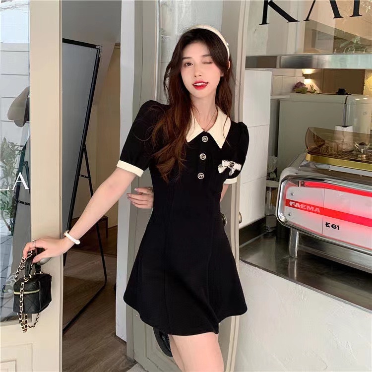 Đầm Ngắn Cổ polo Ôm Dáng Phong Cách Thời Trang Mới 2022