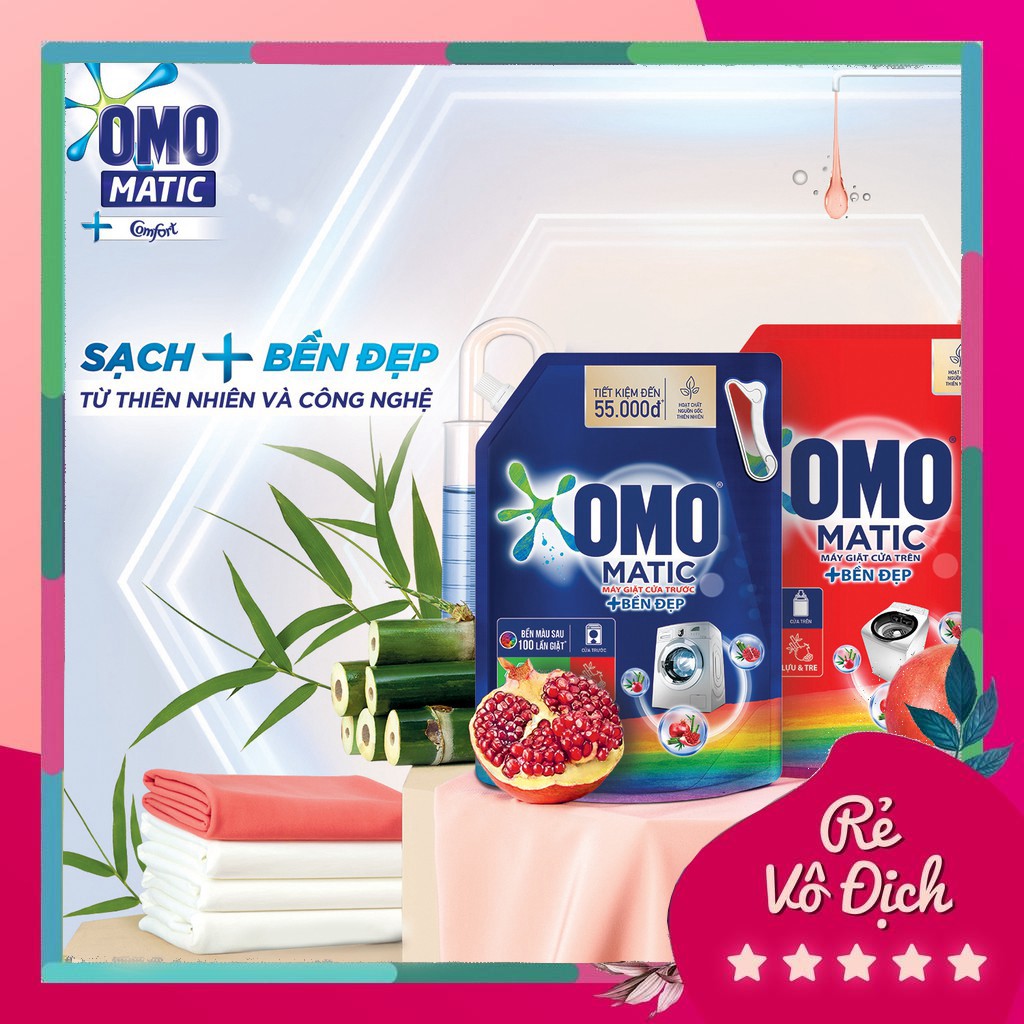 ( HOT LIKE ) Túi Nước Giặt OMO Matic - 3,7kg/4kg b225