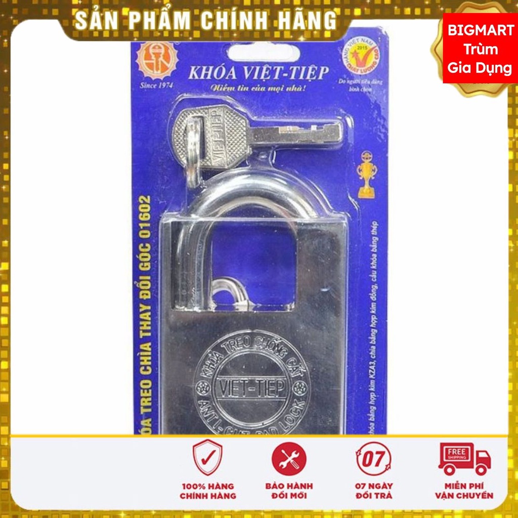 [CHÍNH HÃNG] Ổ KHOÁ CỬA CHỐNG CẮT VIỆT TIỆP 60MM&lt;br&gt;