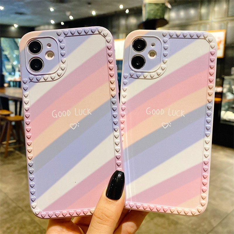 Ốp điện thoại tpu cầu vồng cho iPhone 12 Pro Max 11 13 Pro Max 7plus 8plus X XSMAX XR 6 6s Plus 12 13 mini SE 2020