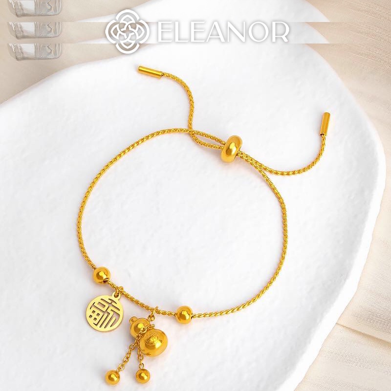 Lắc tay dây rút Eleanor Accessories mặt hồ lô phụ kiện trang sức phong cách Hàn Quốc