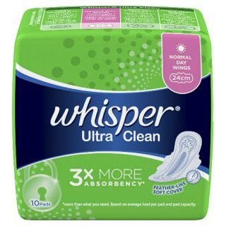 Băng Vệ Sinh Whisper Siêu Mỏng Có Cánh Ngày & Đêm gói 10 miếng Whisper ultra clean